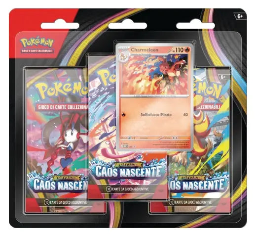Pokémon - Megaevoluzione - Caos Nascente - Blister 3 Buste - Italiano - Italiano