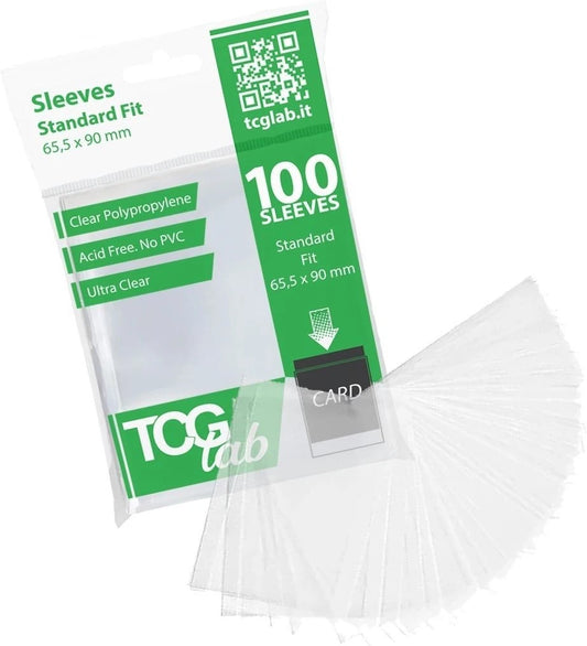Tgc Lab: 100 Bustine Protettive - Ultra Clear - Carte Standard - 5